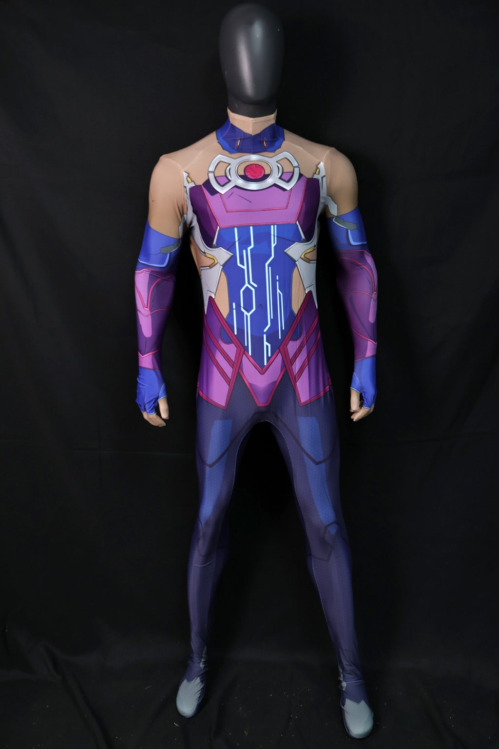 Custom Cosplay Bodysuit for Galacta Rivals Men - Personalized Purple Outfit