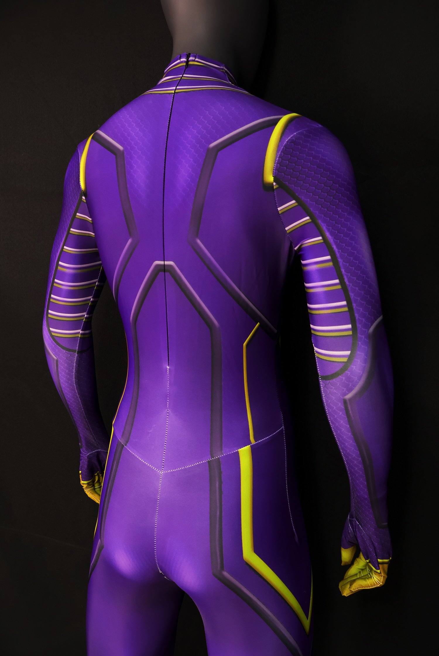 Cosplay Custom Tailored Women Batgirl Purple Yellow Suit