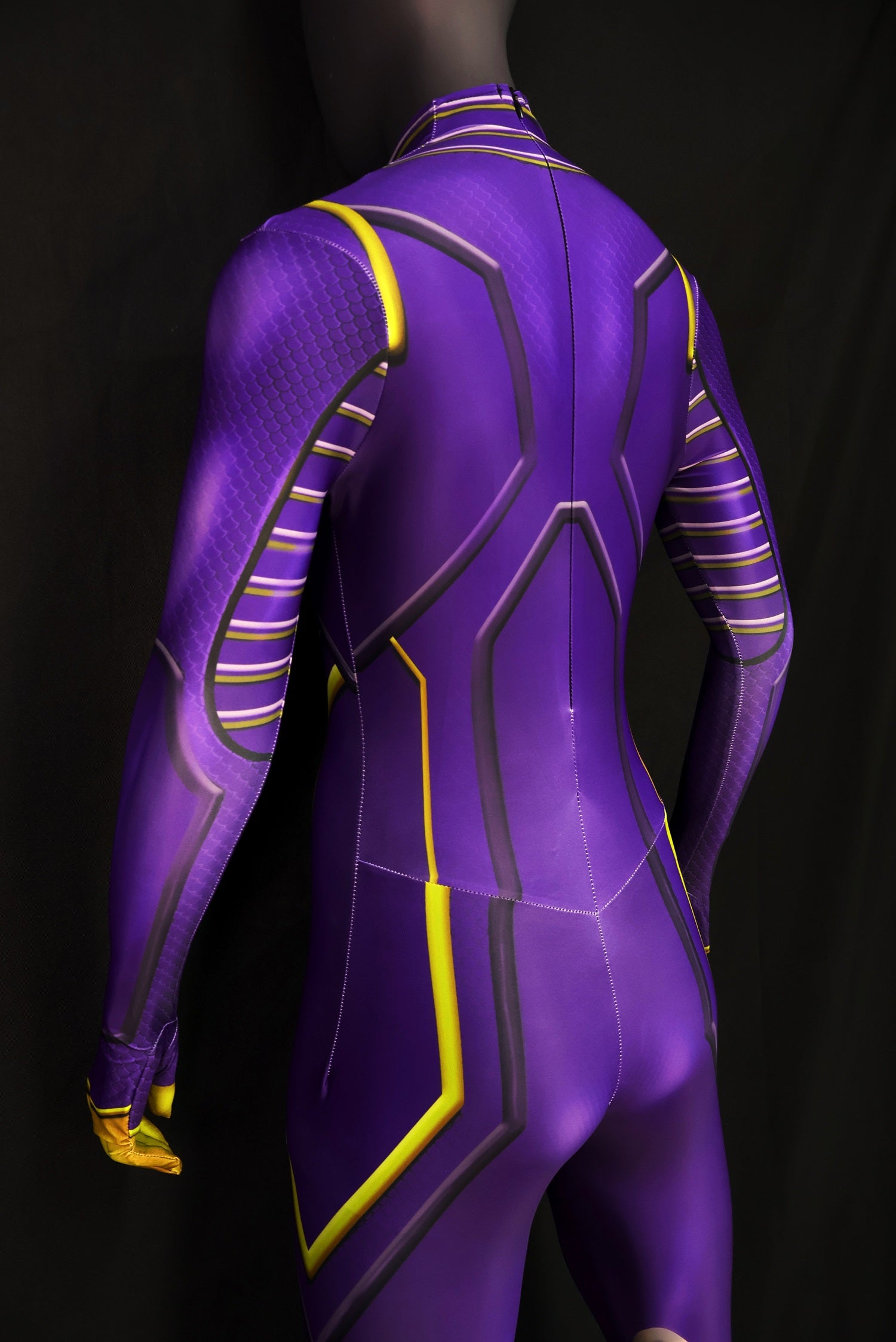 Cosplay Custom Tailored Women Batgirl Purple Yellow Suit