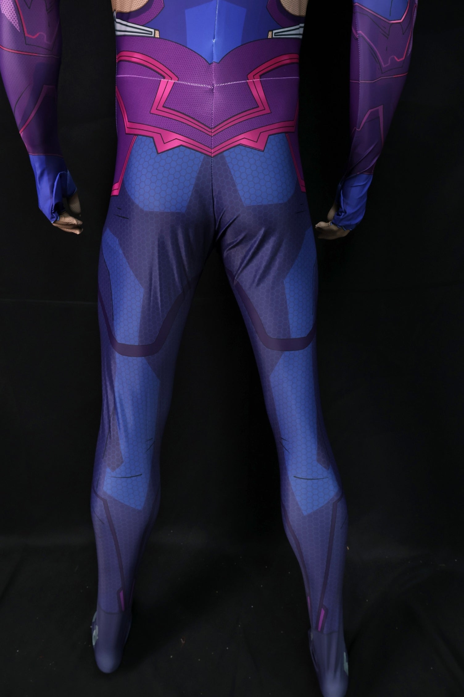 Custom Cosplay Bodysuit for Galacta Rivals Men - Personalized Purple Outfit