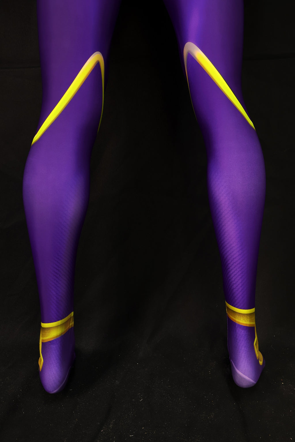 Cosplay Custom Tailored Women Batgirl Purple Yellow Suit