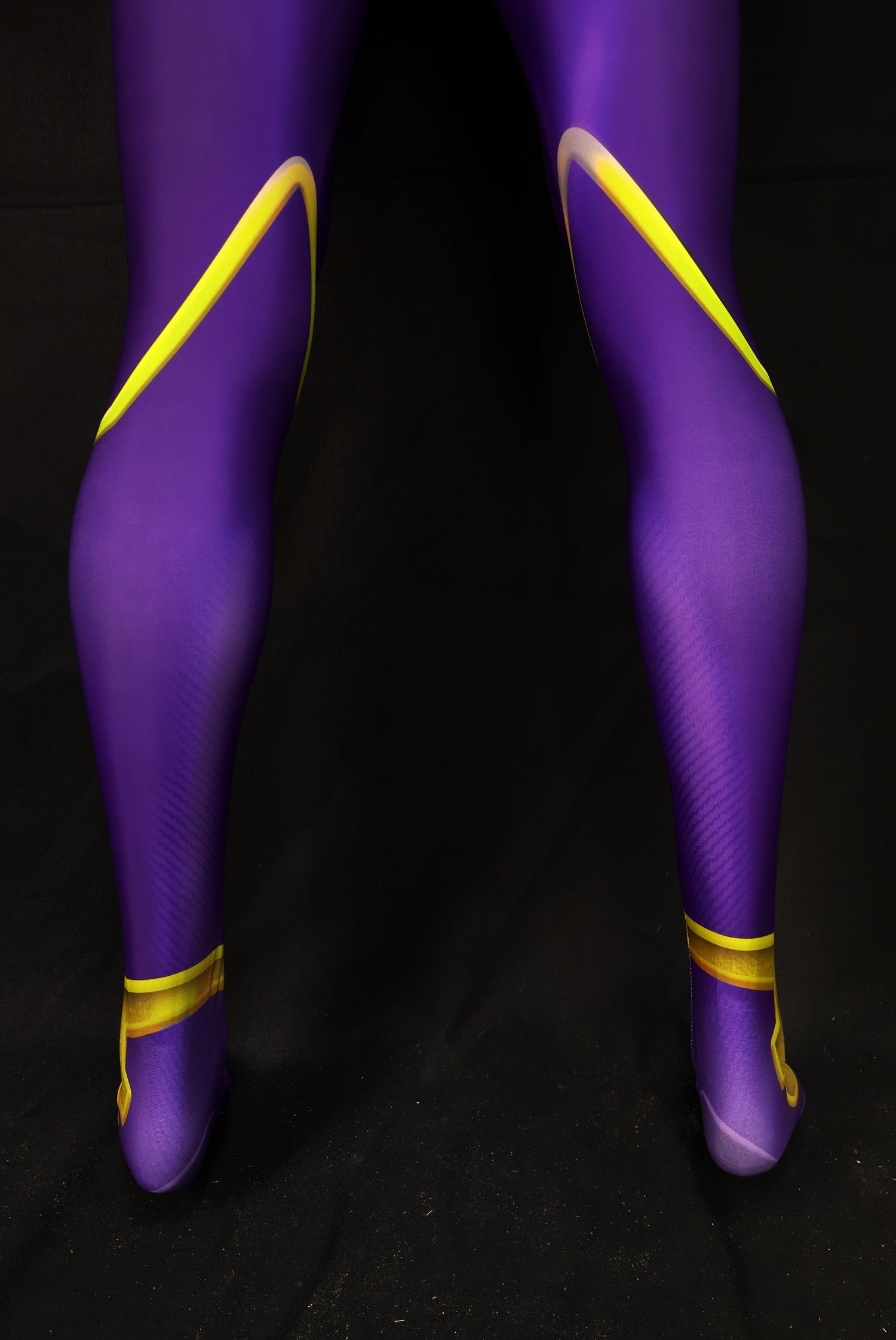 Cosplay Custom Tailored Women Batgirl Purple Yellow Suit