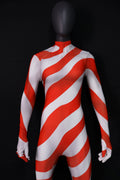 Custom Commission Cosplay Jumpsuit Candy Cane Red White Striped Women