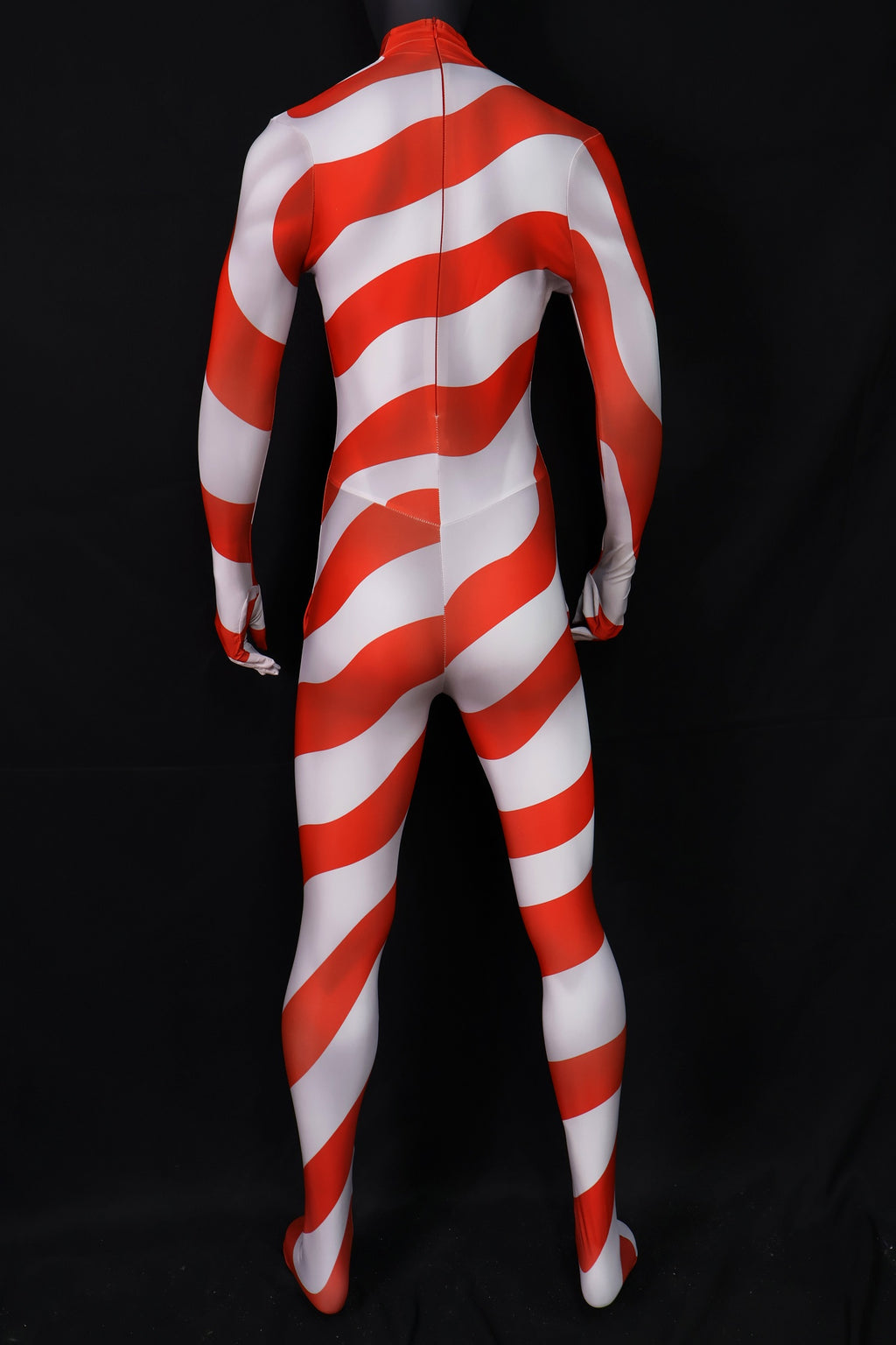 Custom Commission Cosplay Jumpsuit Candy Cane Red White Striped Women