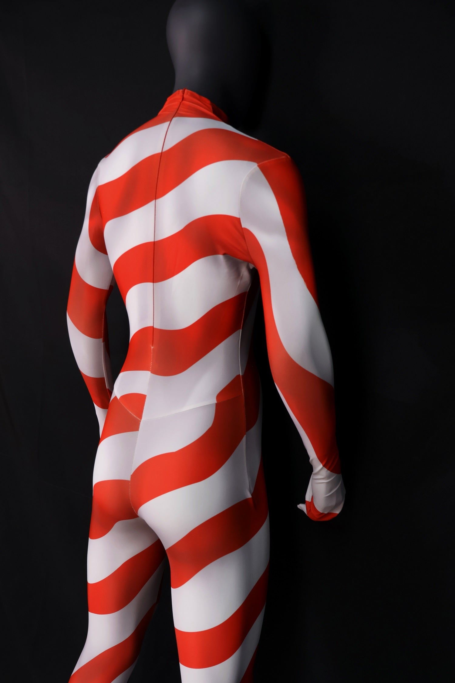 Custom Commission Cosplay Jumpsuit Candy Cane Red White Striped Women