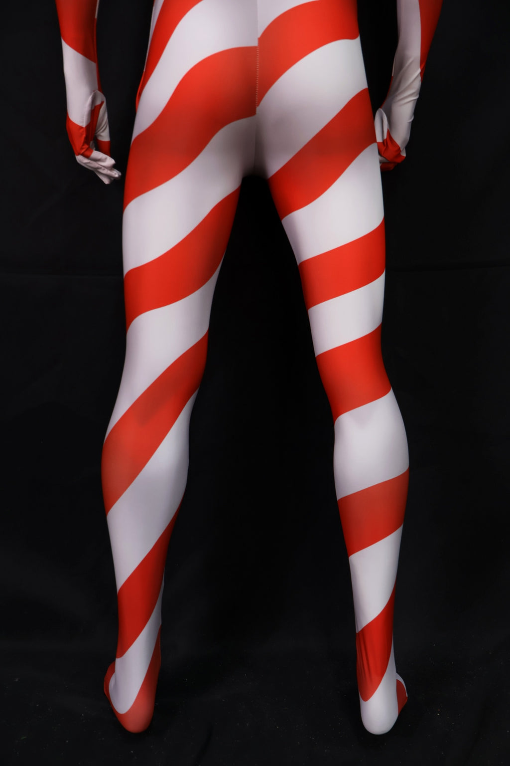 Custom Commission Cosplay Jumpsuit Candy Cane Red White Striped Women