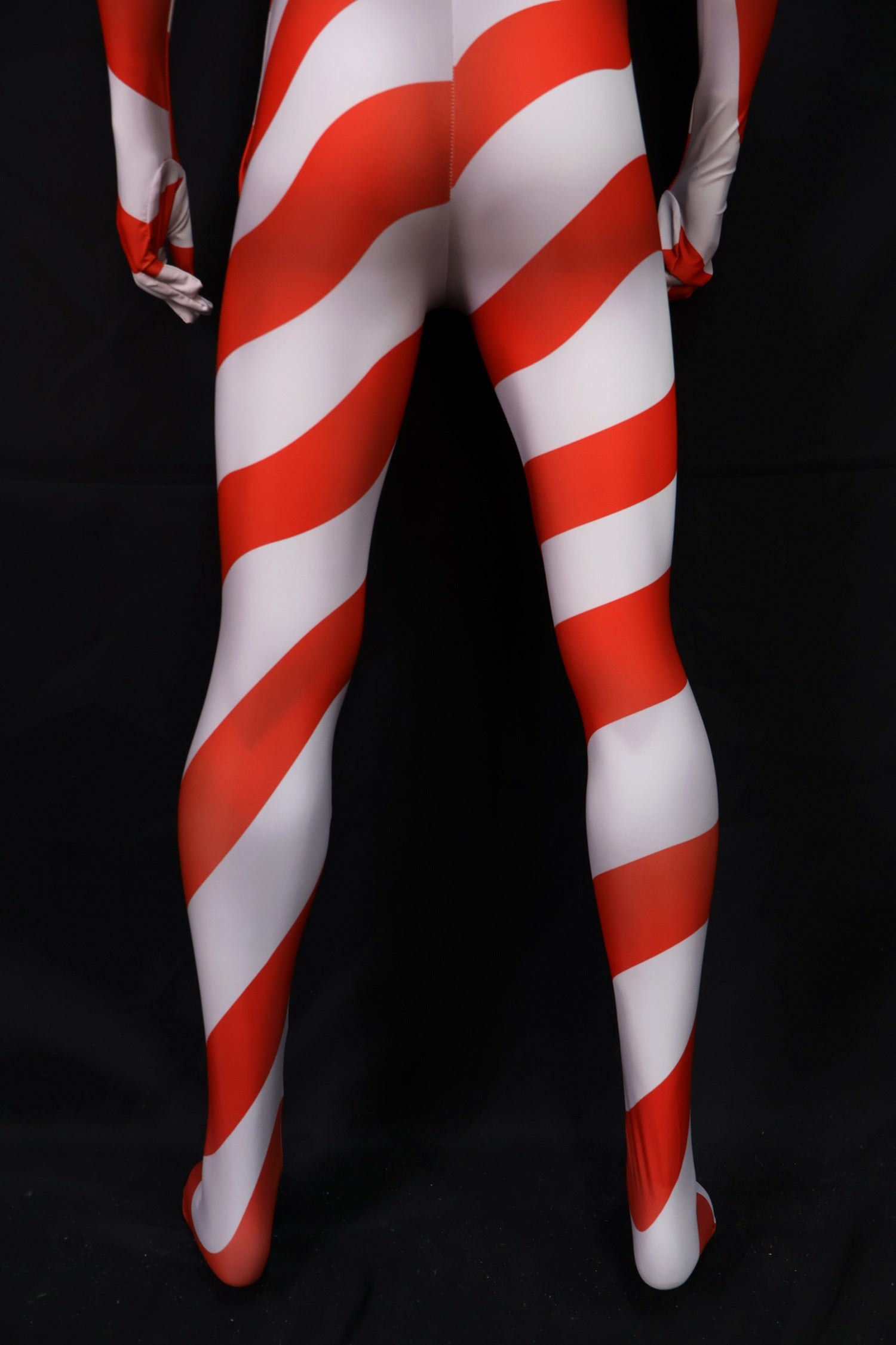 Custom Commission Cosplay Jumpsuit Candy Cane Red White Striped Women