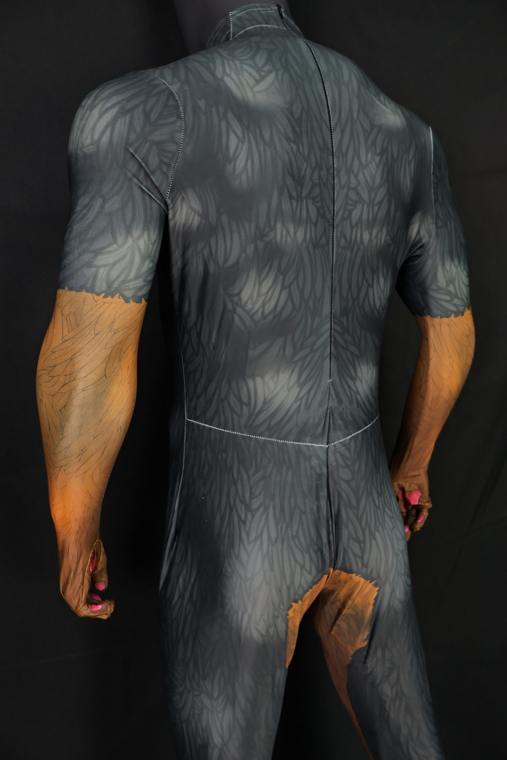 Custom Cosplay Commission Bodysuit for Toon Doberman Men - Black Orange Suit