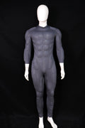 Personalized Grey Screen Printed Muscle Attire - Custom Lycra Cosplay