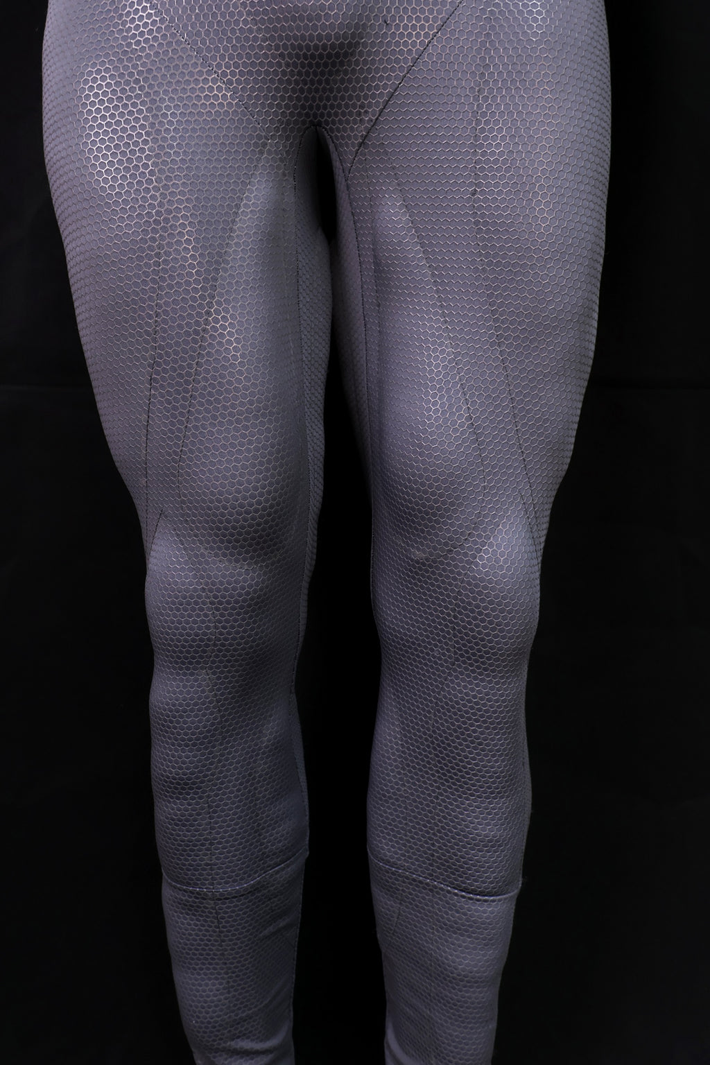 Personalized Grey Screen Printed Muscle Attire - Custom Lycra Cosplay