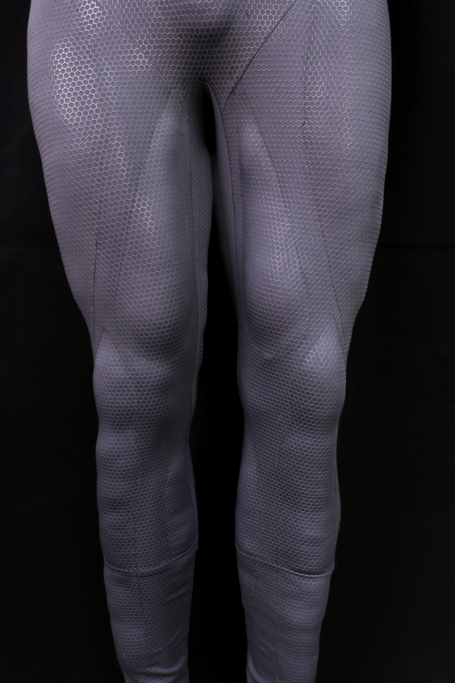 Personalized Grey Screen Printed Muscle Attire - Custom Lycra Cosplay