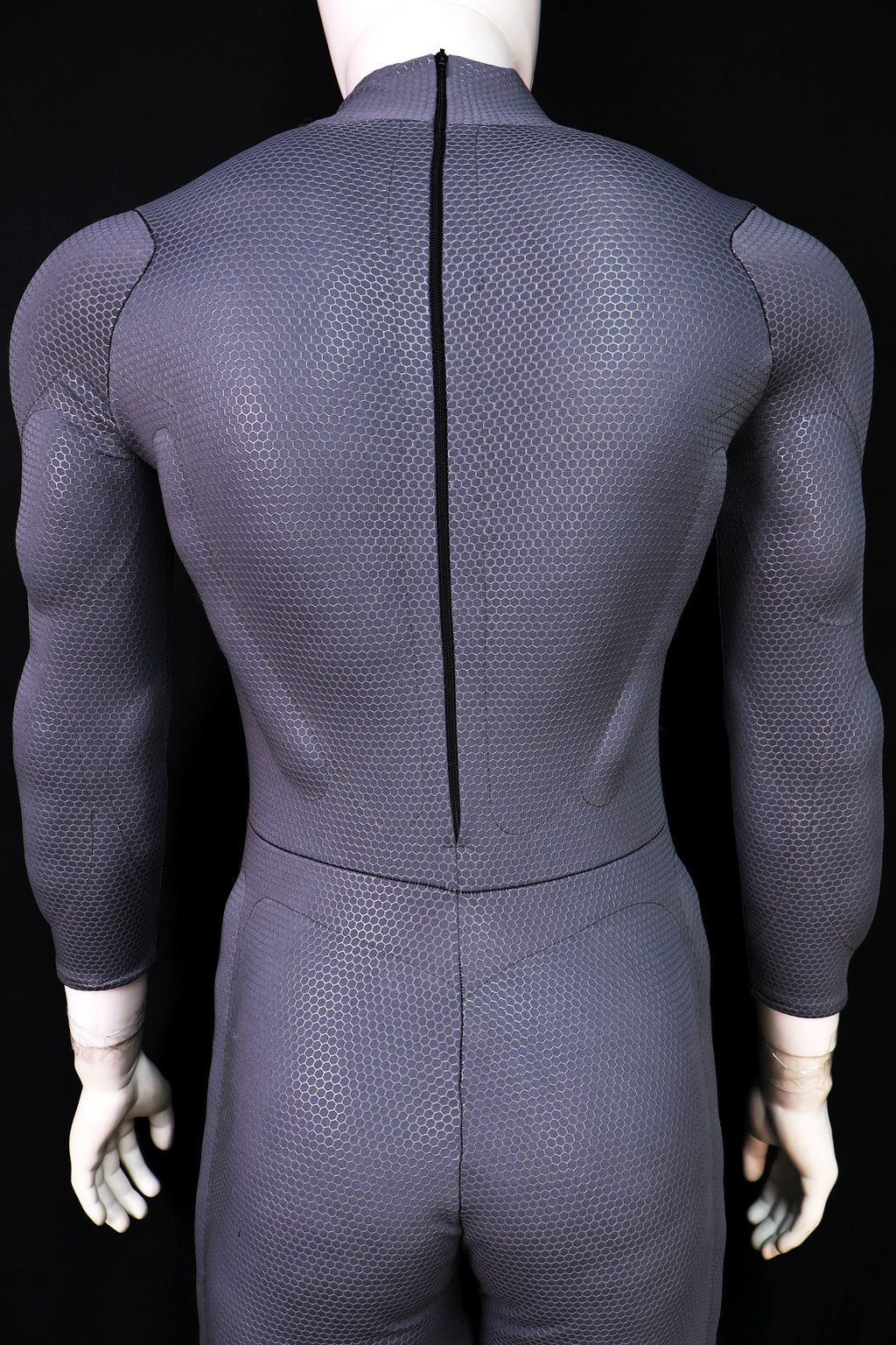 Personalized Grey Screen Printed Muscle Attire - Custom Lycra Cosplay