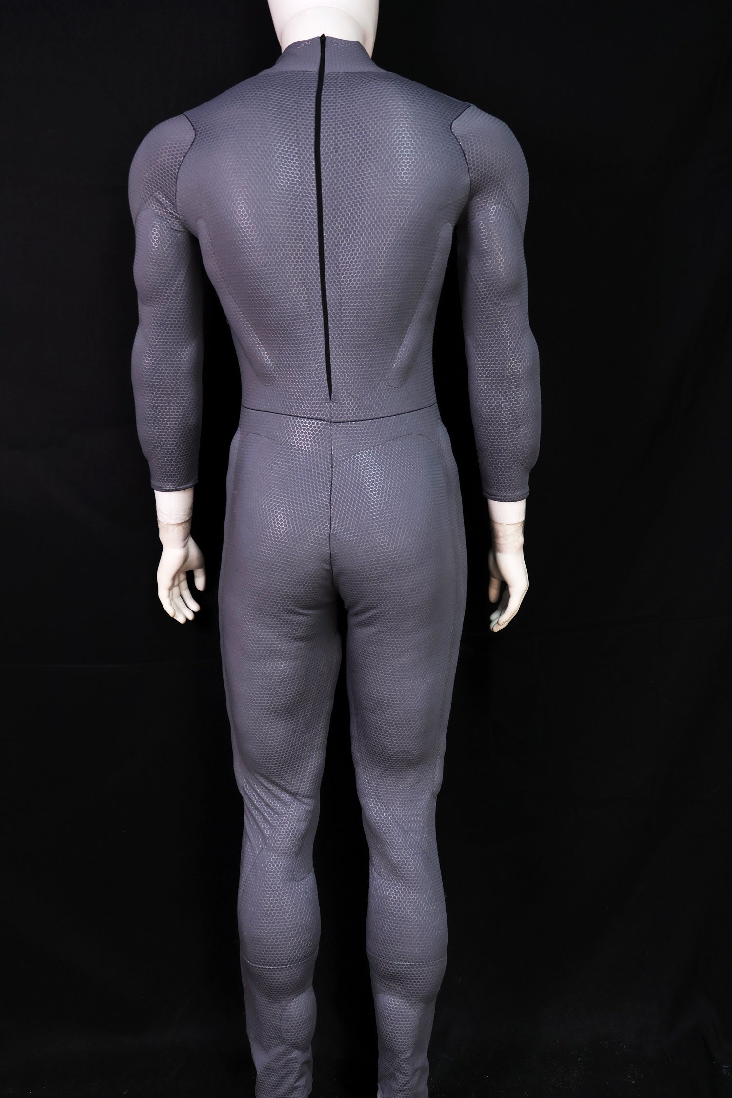 Personalized Grey Screen Printed Muscle Attire - Custom Lycra Cosplay
