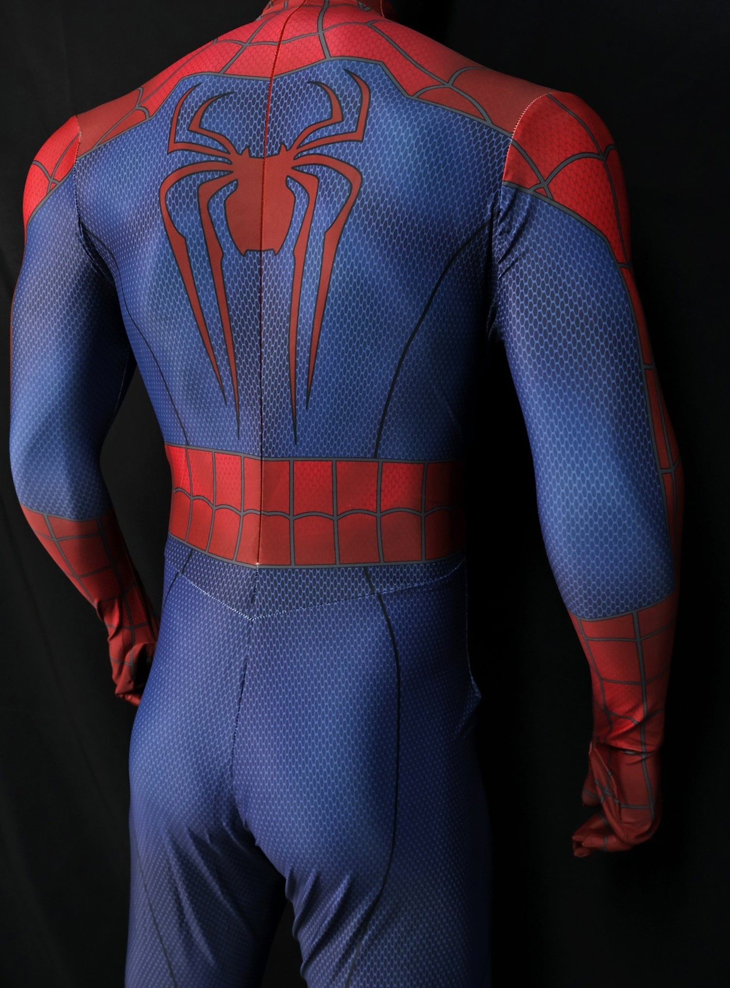 Custom Cosplay Commission Bodysuit for Amazing Arachnid Men - Red Blue Suit