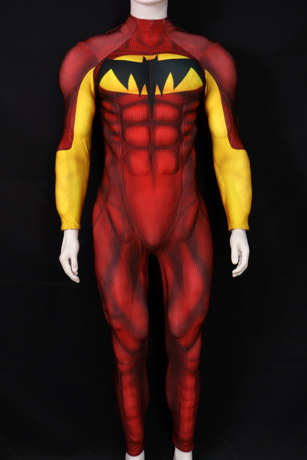 Custom Red Bat Muscle Suit - Personalized 3D Lycra Cosplay Base