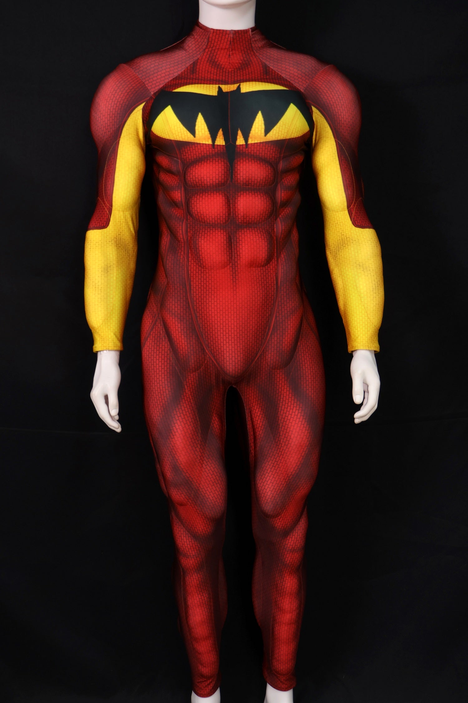 Custom Red Bat Muscle Suit - Personalized 3D Lycra Cosplay Base