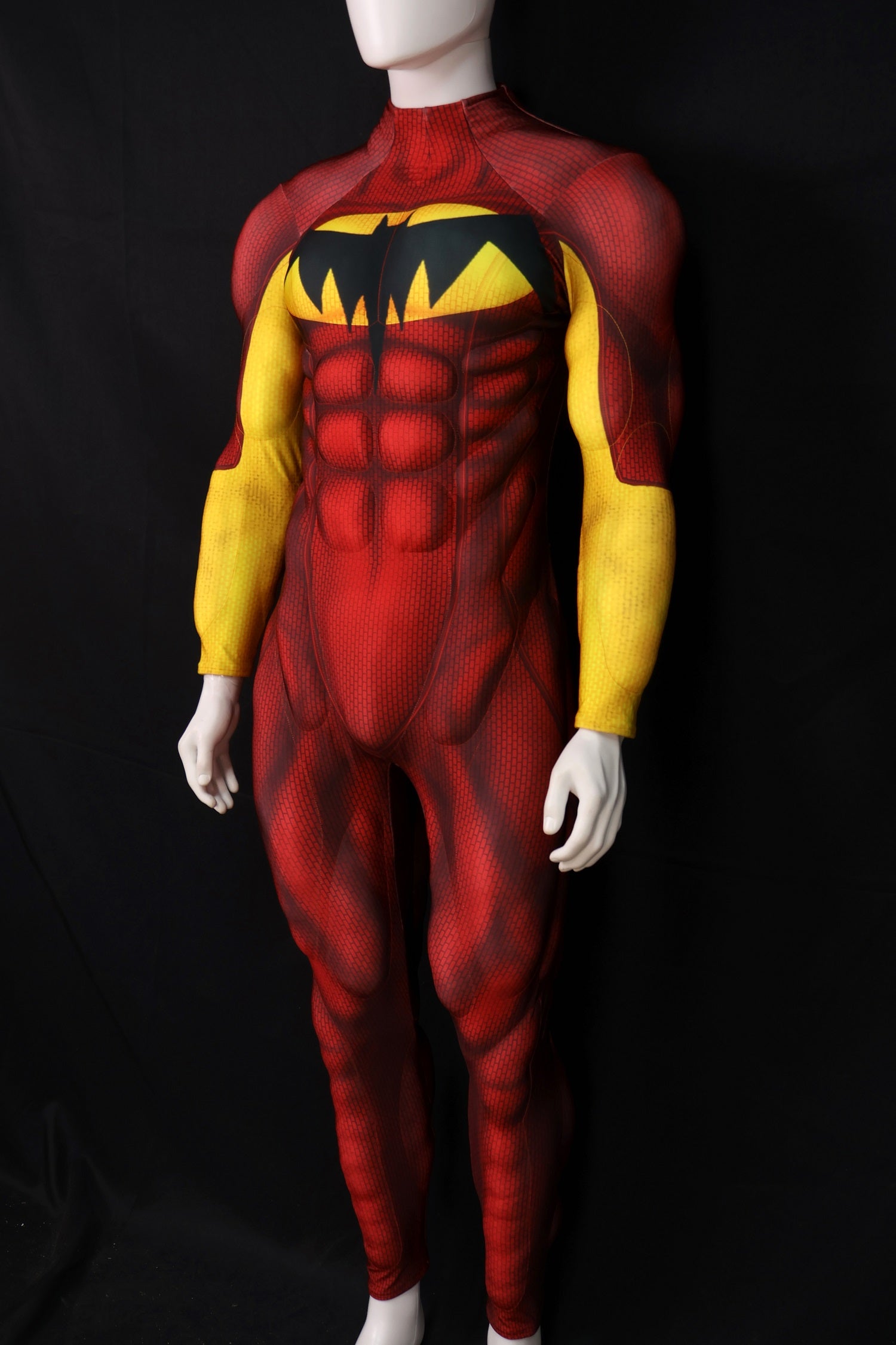 Custom Red Bat Muscle Suit - Personalized 3D Lycra Cosplay Base