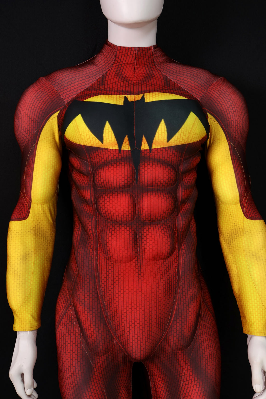 Custom Red Bat Muscle Suit - Personalized 3D Lycra Cosplay Base