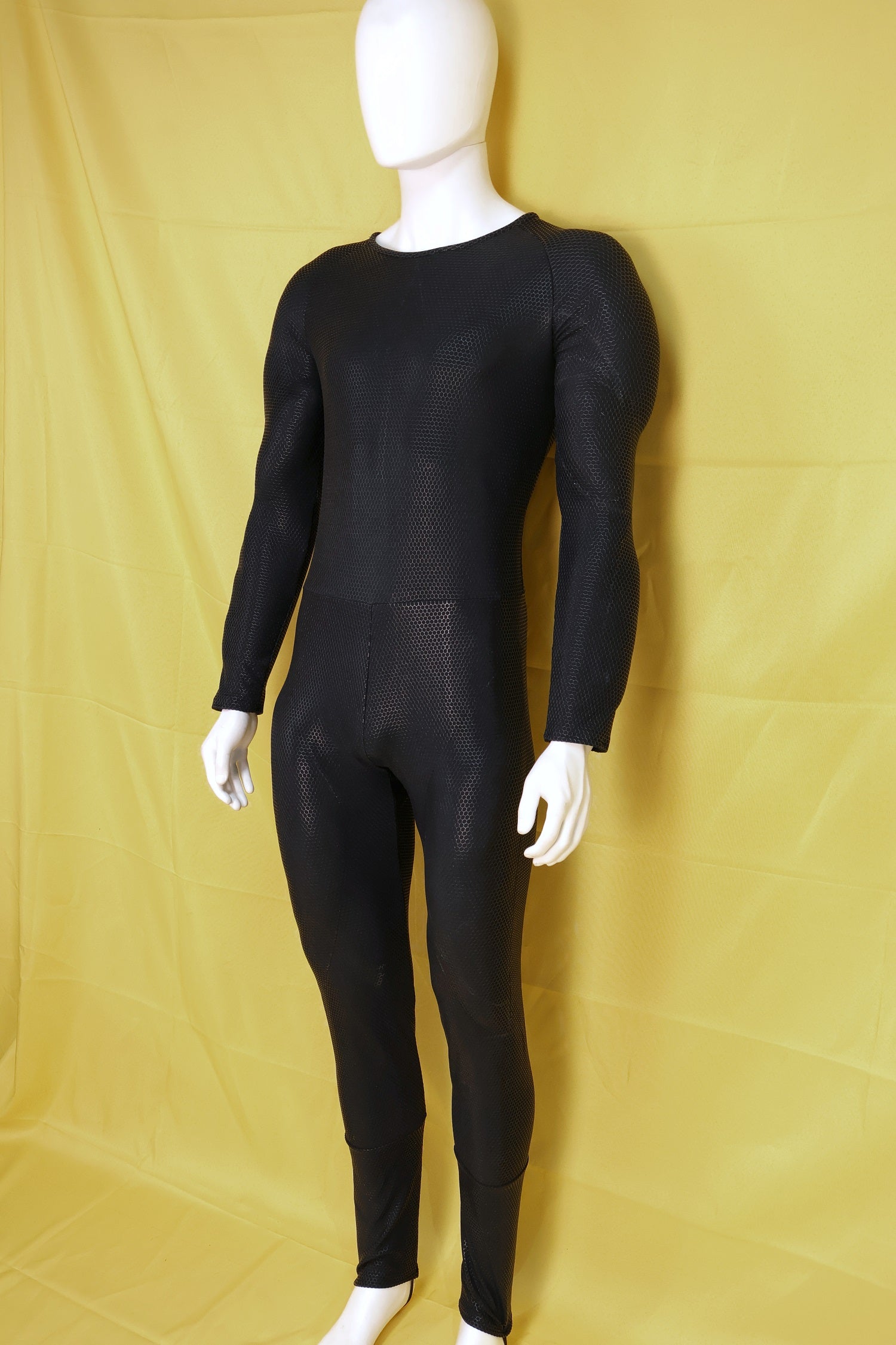 Custom Screen Printed Black Muscle Apparel - Personalized Lycra Bodysuit