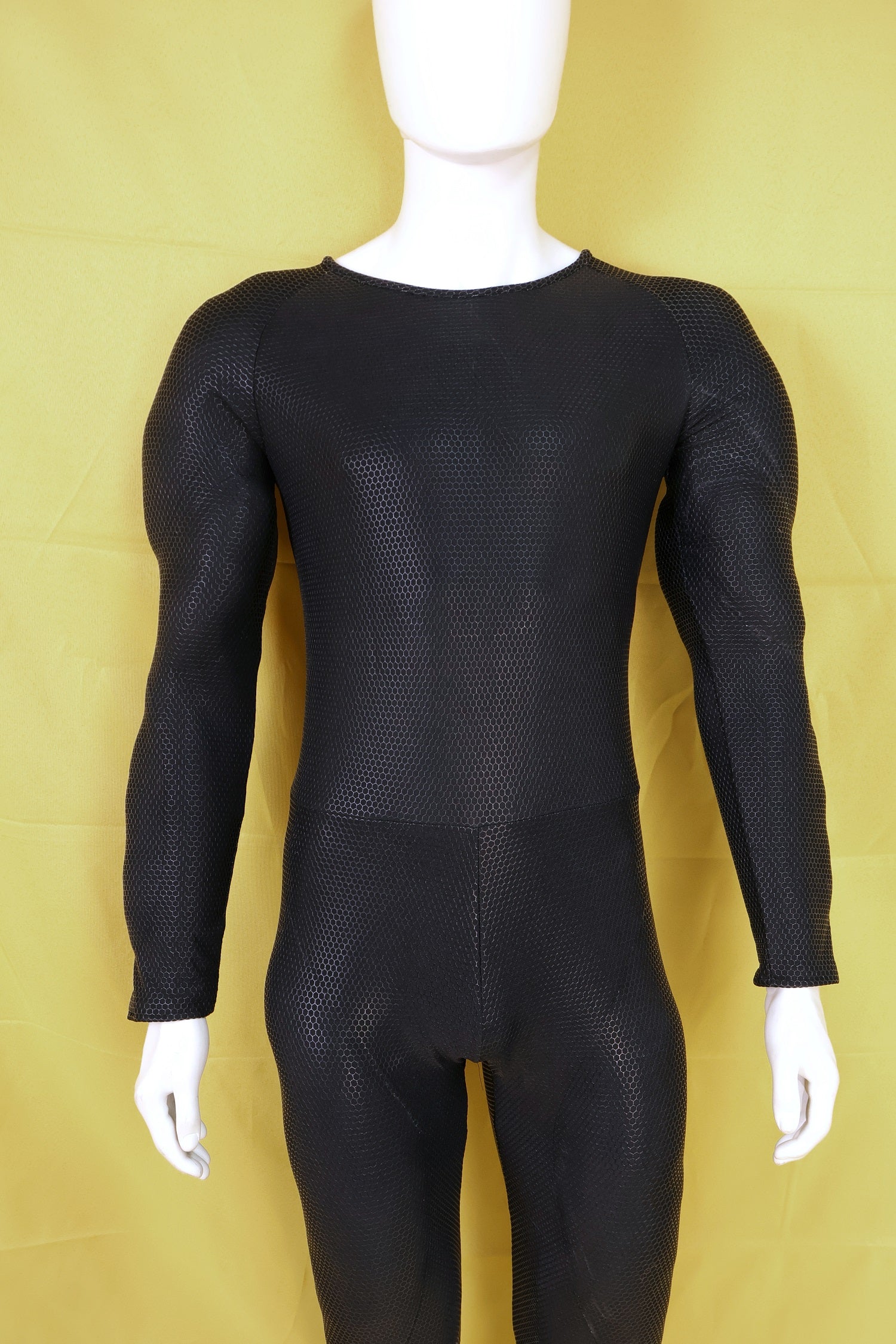 Custom Screen Printed Black Muscle Apparel - Personalized Lycra Bodysuit