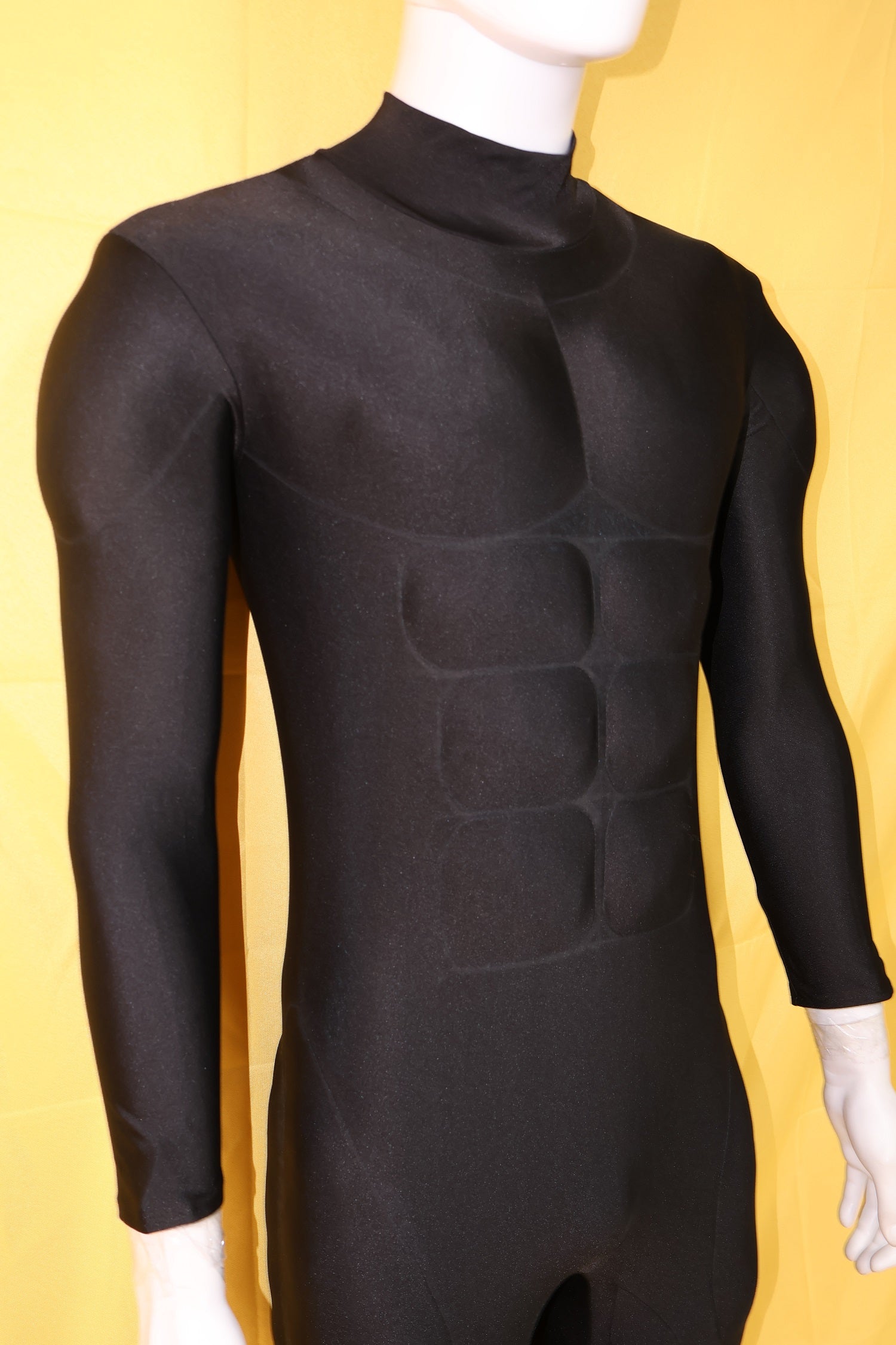 Personalized Black Cosplay Muscle Padding - Custom Lycra Hero Gear