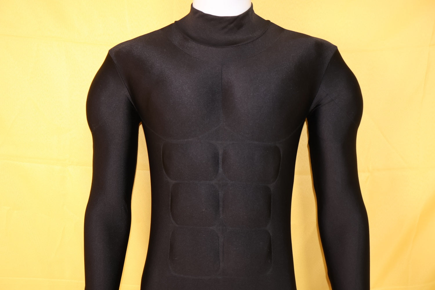 Personalized Black Cosplay Muscle Padding - Custom Lycra Hero Gear