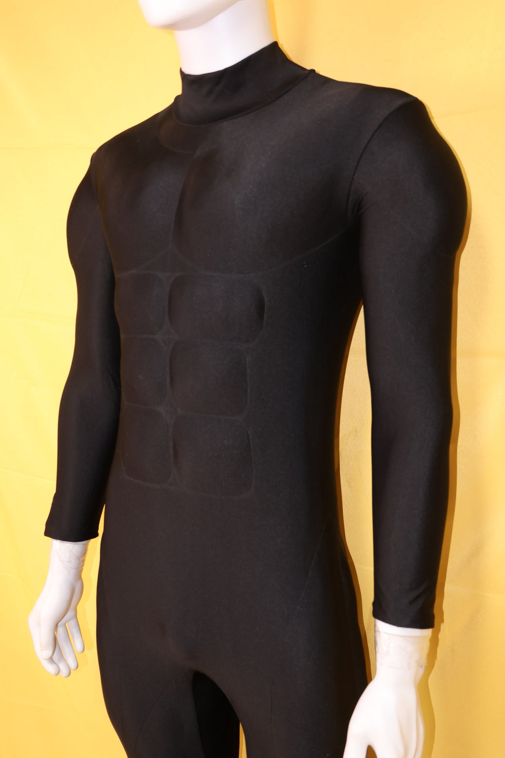 Personalized Black Cosplay Muscle Padding - Custom Lycra Hero Gear