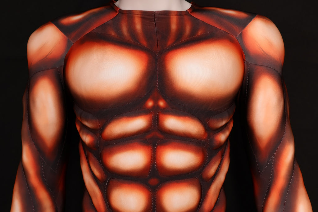 Lycra Red Hero Muscle Garment - Custom Personalized Cosplay Clothing