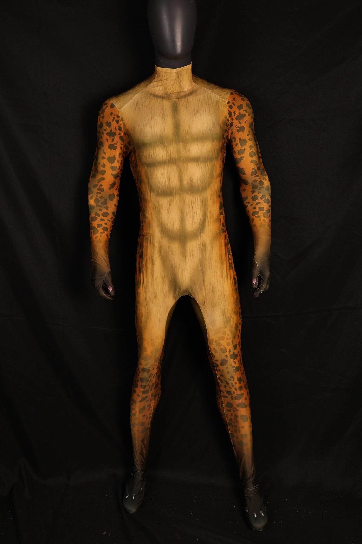 Custom Cosplay Bodysuit for Hyena Men & Kids - Personalized Brown Spotted Suit
