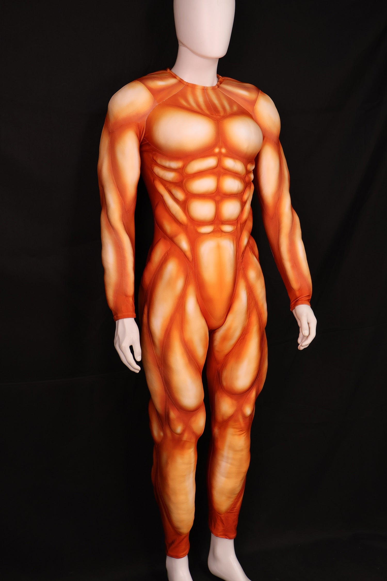 Caramel Orange Hero Muscle Ensemble - Custom Personalized 3D Lycra Outfit