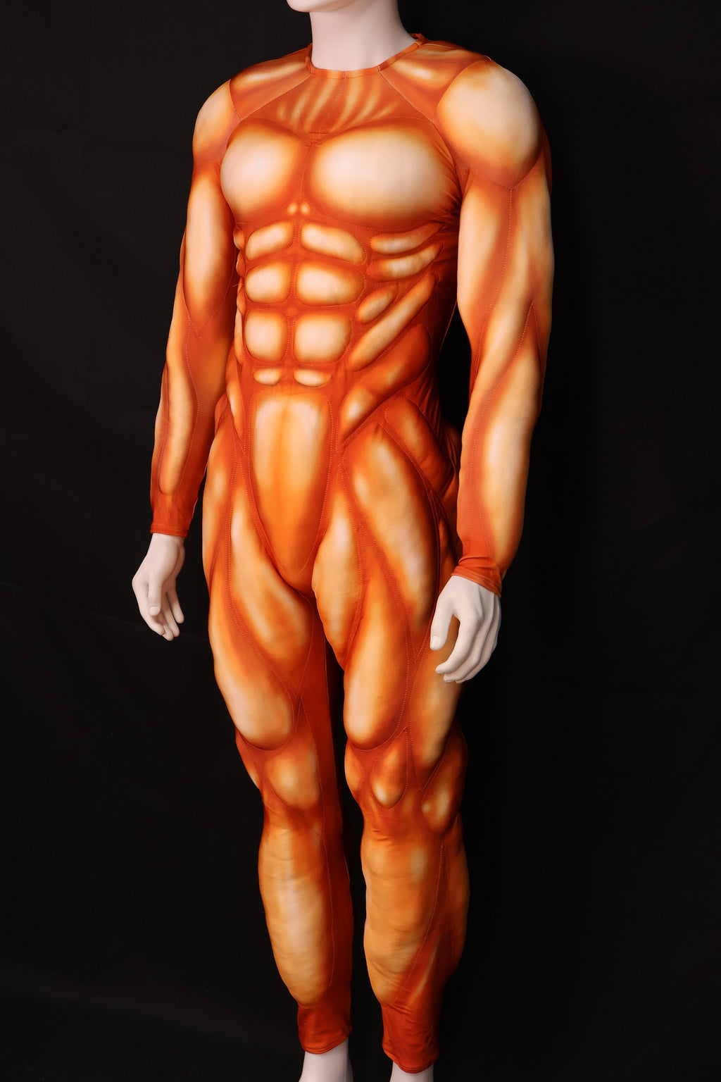 Caramel Orange Hero Muscle Ensemble - Custom Personalized 3D Lycra Outfit