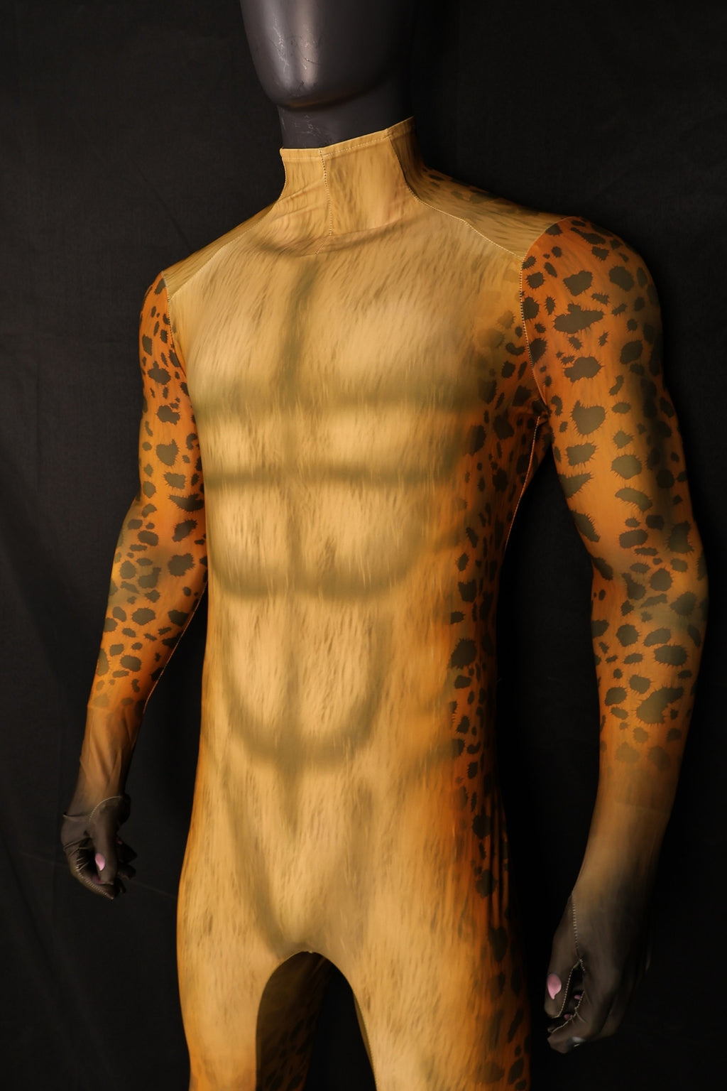 Custom Cosplay Bodysuit for Hyena Men & Kids - Personalized Brown Spotted Suit