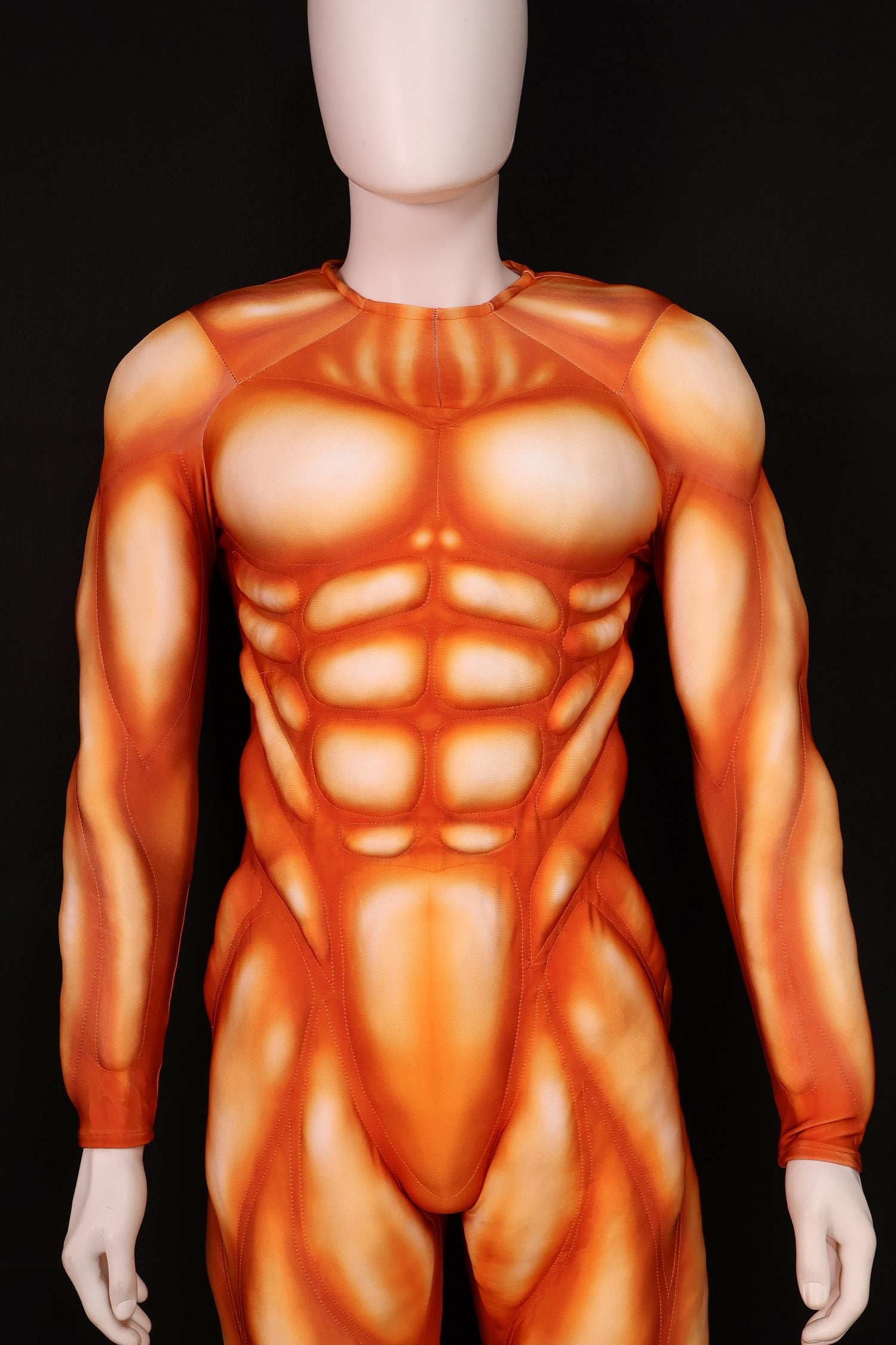 Caramel Orange Hero Muscle Ensemble - Custom Personalized 3D Lycra Outfit