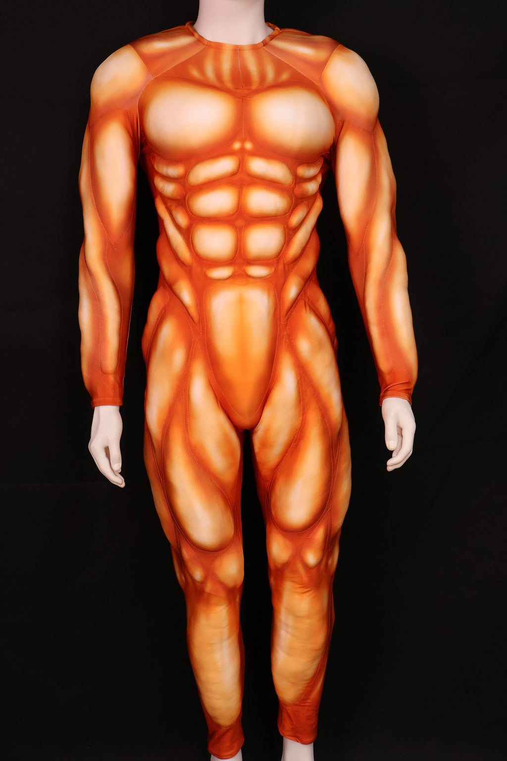 Caramel Orange Hero Muscle Ensemble - Custom Personalized 3D Lycra Outfit