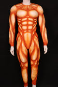 Caramel Orange Hero Muscle Ensemble - Custom Personalized 3D Lycra Outfit