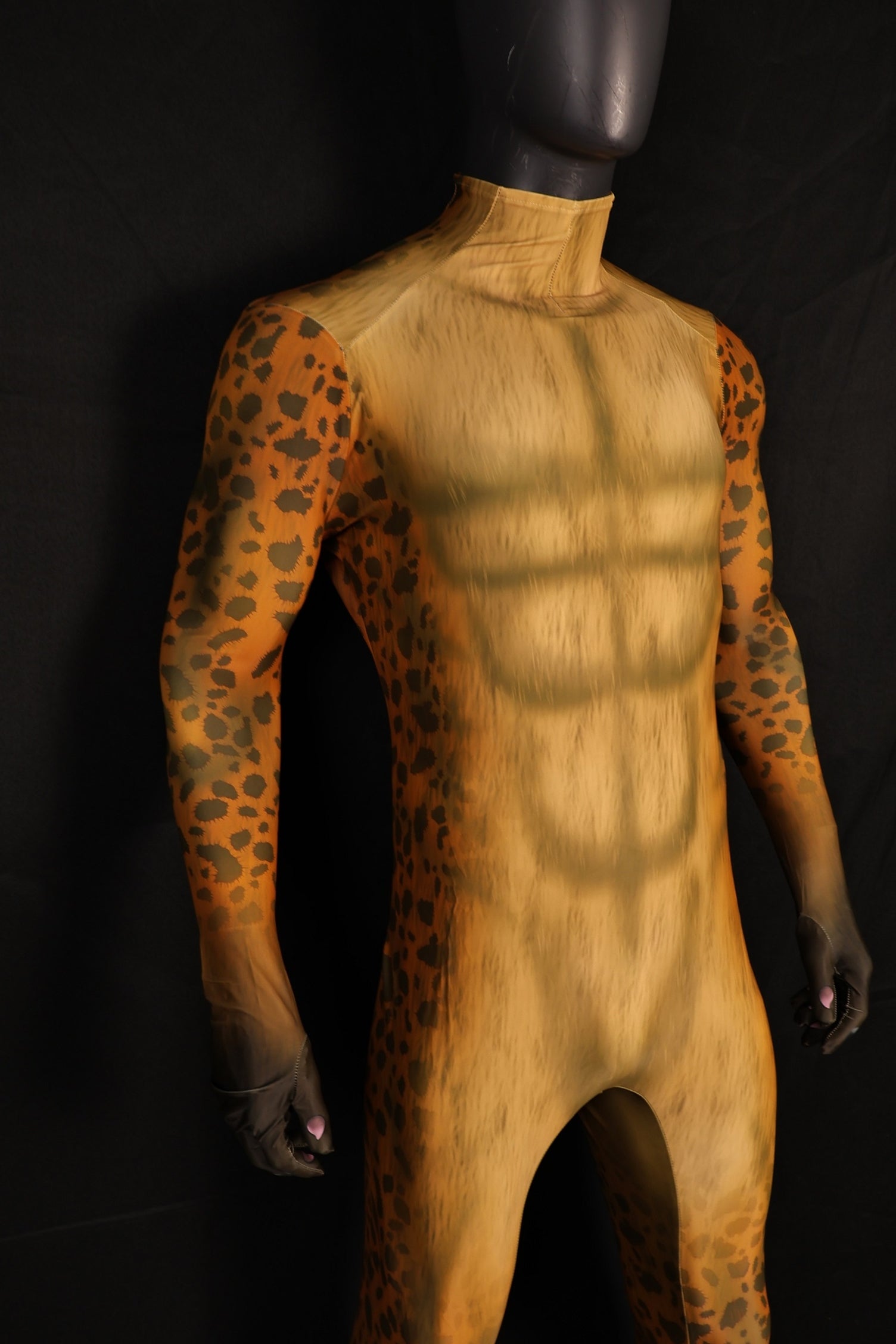 Custom Cosplay Bodysuit for Hyena Men & Kids - Personalized Brown Spotted Suit