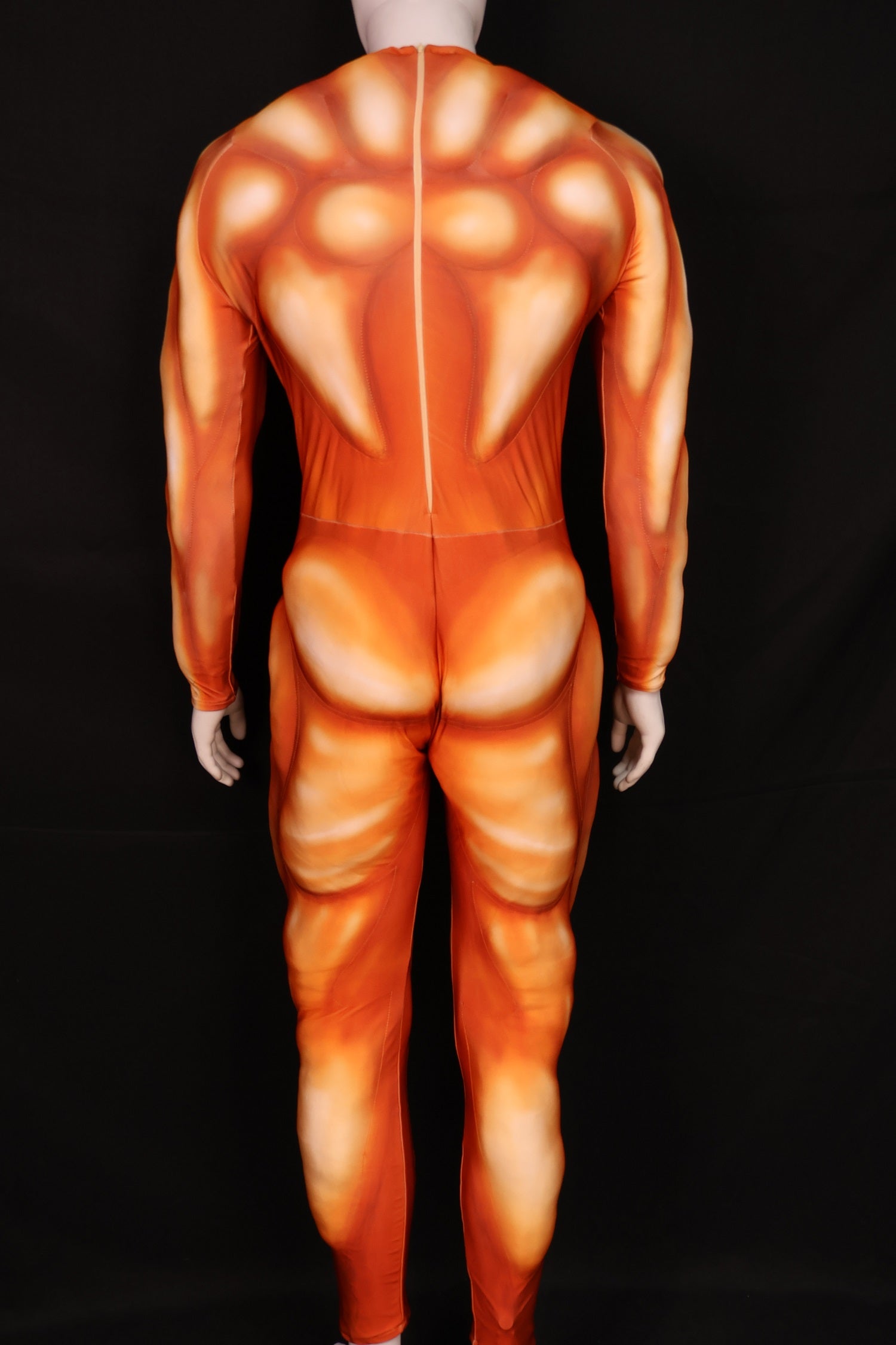 Caramel Orange Hero Muscle Ensemble - Custom Personalized 3D Lycra Outfit