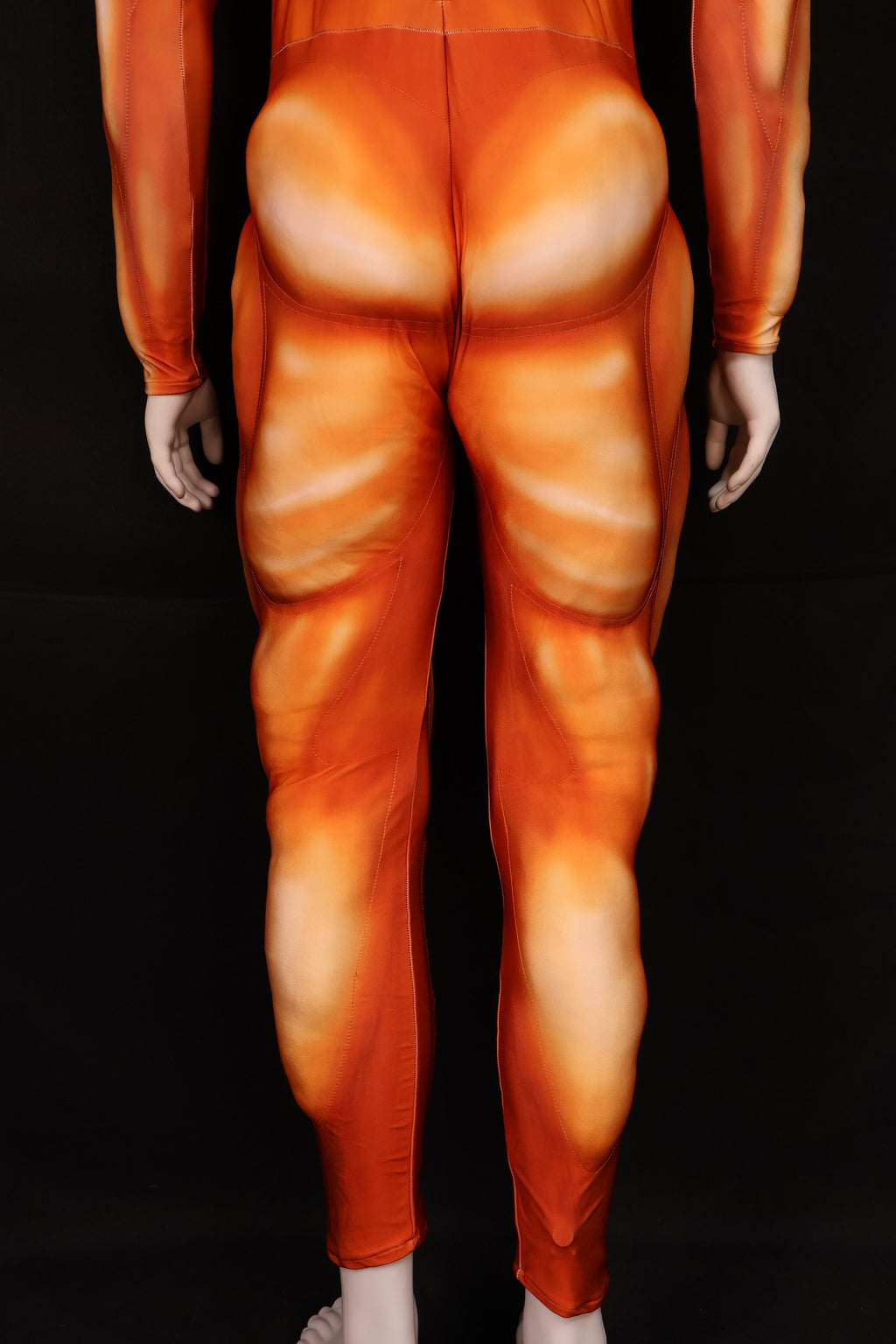 Caramel Orange Hero Muscle Ensemble - Custom Personalized 3D Lycra Outfit