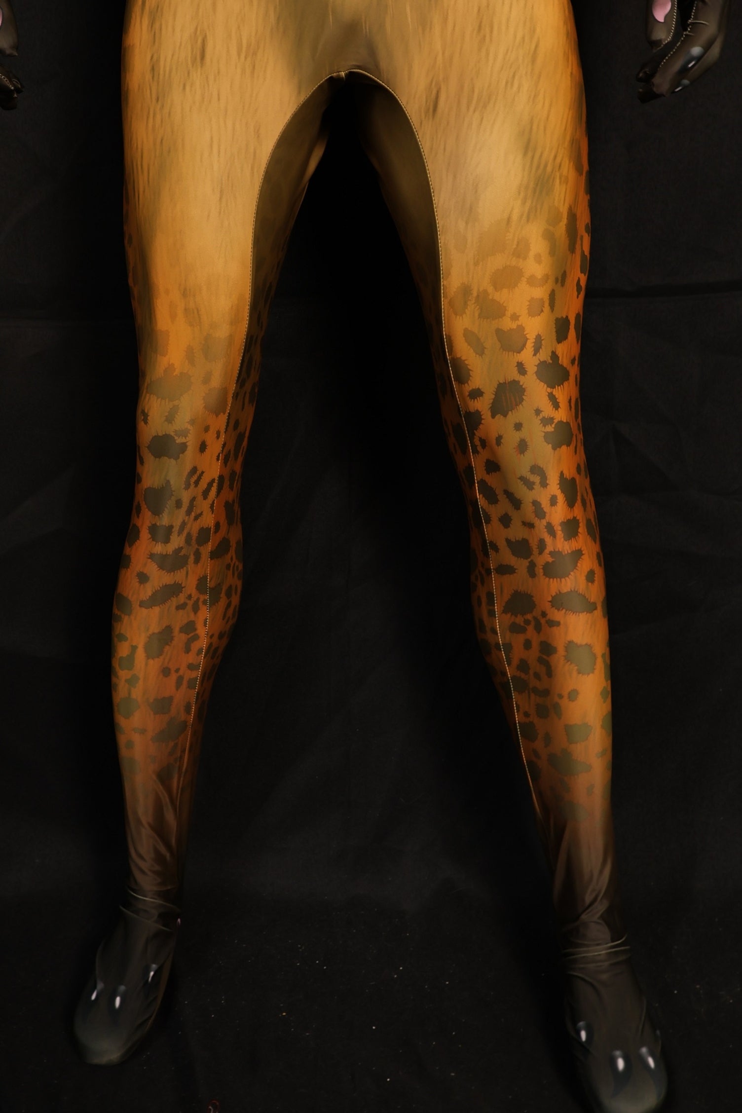 Custom Cosplay Bodysuit for Hyena Men & Kids - Personalized Brown Spotted Suit