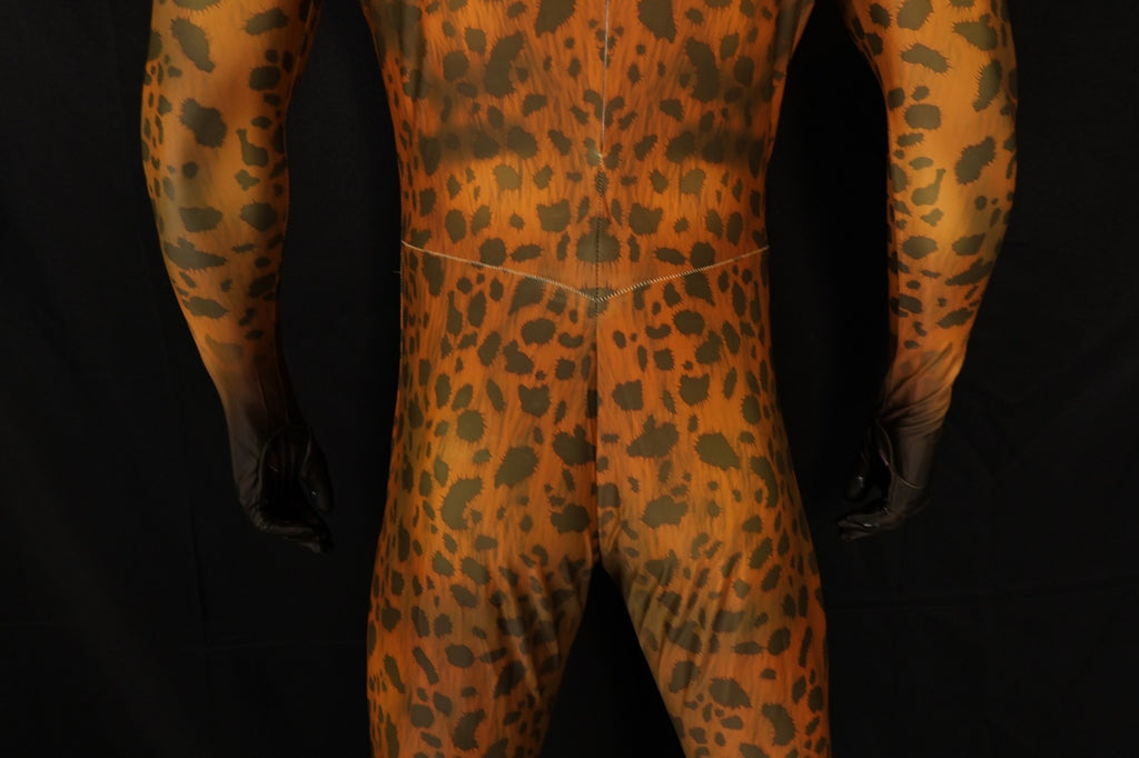 Custom Cosplay Bodysuit for Hyena Men & Kids - Personalized Brown Spotted Suit