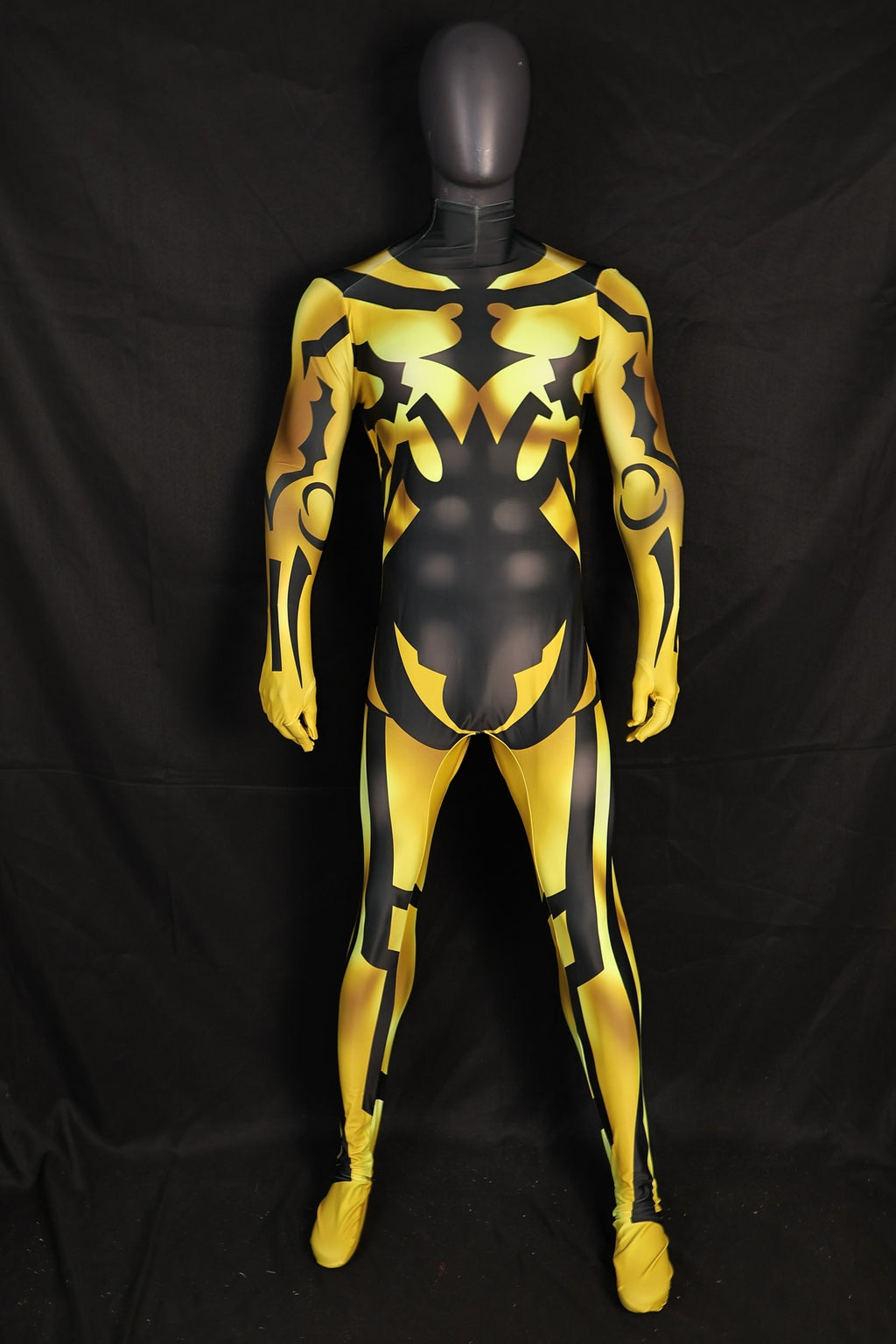Custom Cosplay Bodysuit for Savage Warrior Men - Personalized Yellow Outfit