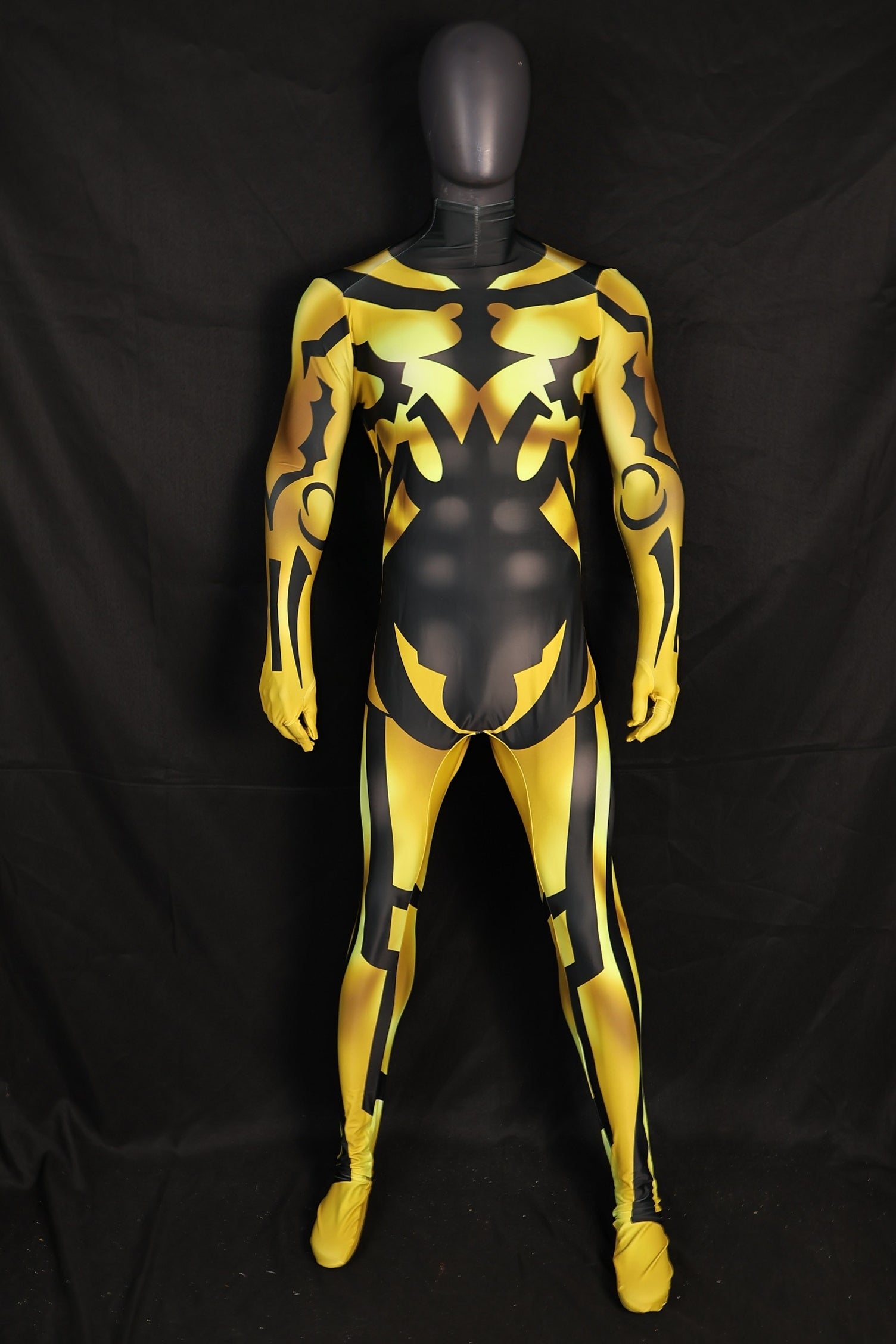 Custom Cosplay Bodysuit for Savage Warrior Men - Personalized Yellow Outfit