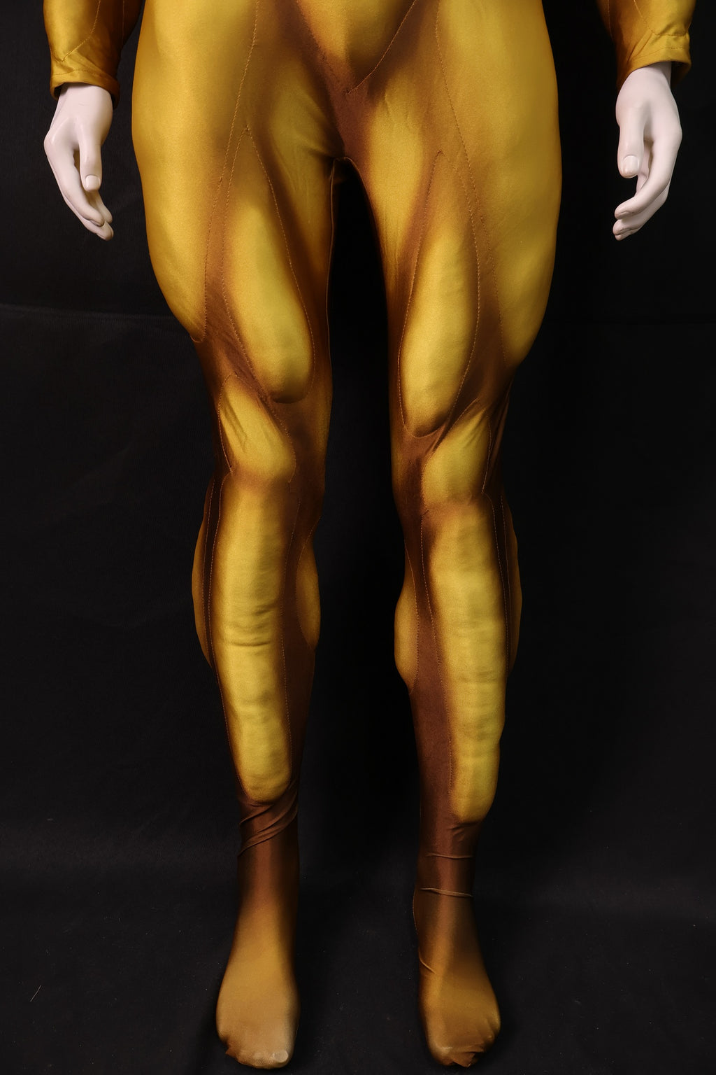 A0302 Custom Anime Gold Muscle Chassis - Personalized Lycra Clothing