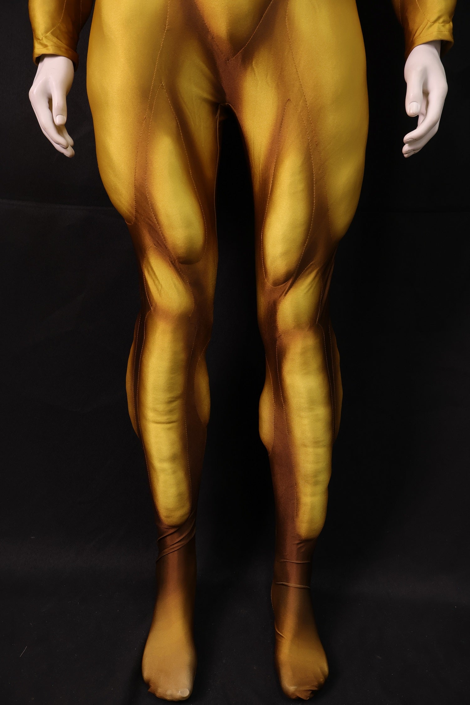 A0302 Custom Anime Gold Muscle Chassis - Personalized Lycra Clothing
