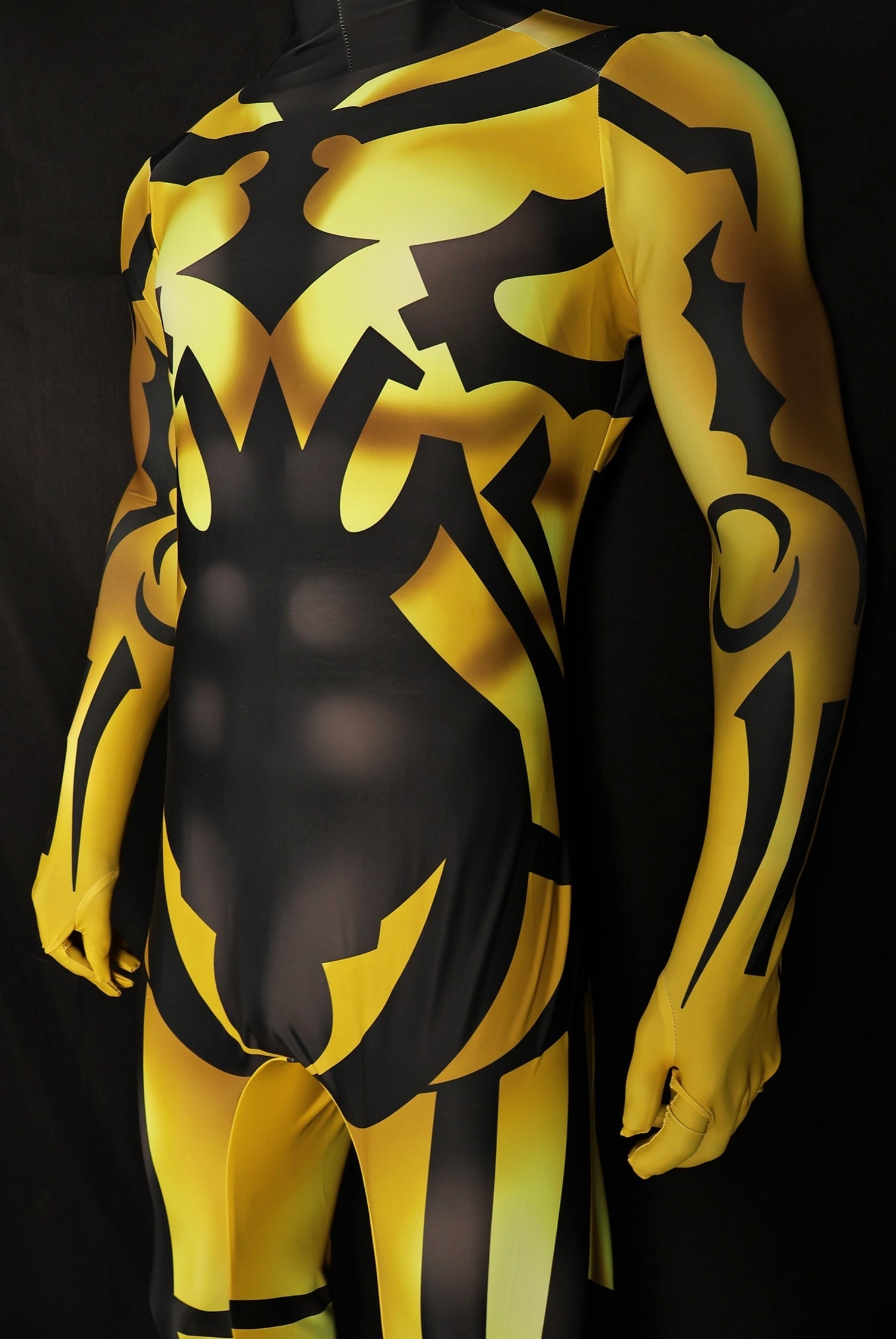 Custom Cosplay Bodysuit for Savage Warrior Men - Personalized Yellow Outfit