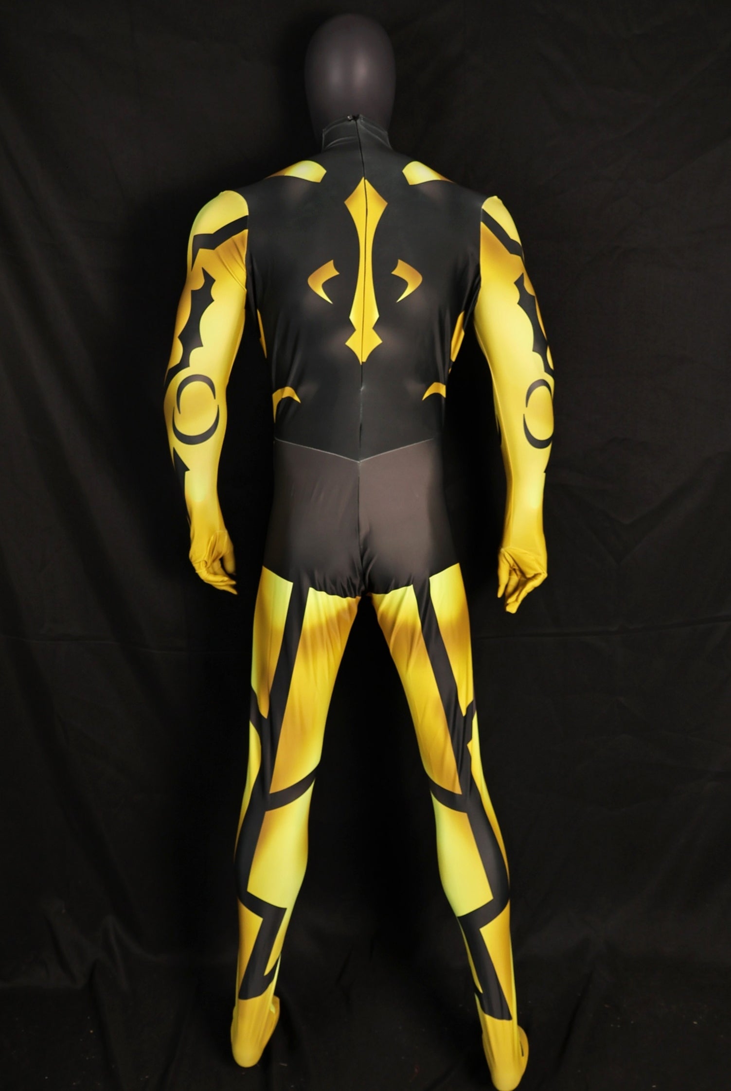 Custom Cosplay Bodysuit for Savage Warrior Men - Personalized Yellow Outfit