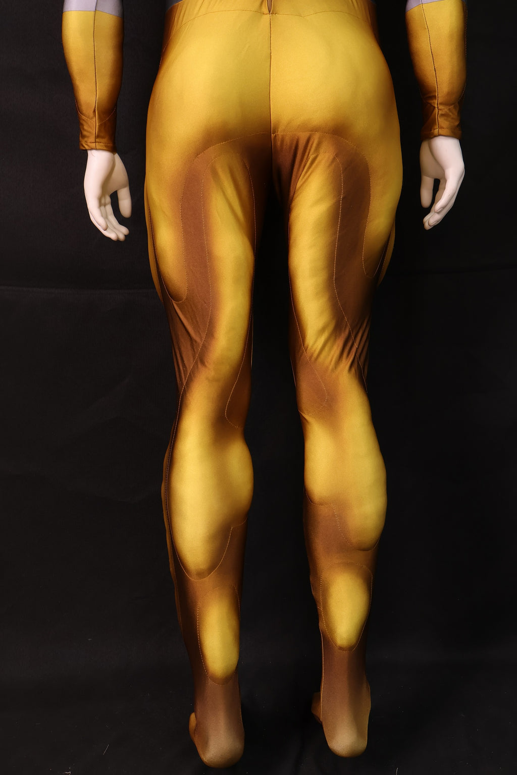 A0302 Custom Anime Gold Muscle Chassis - Personalized Lycra Clothing