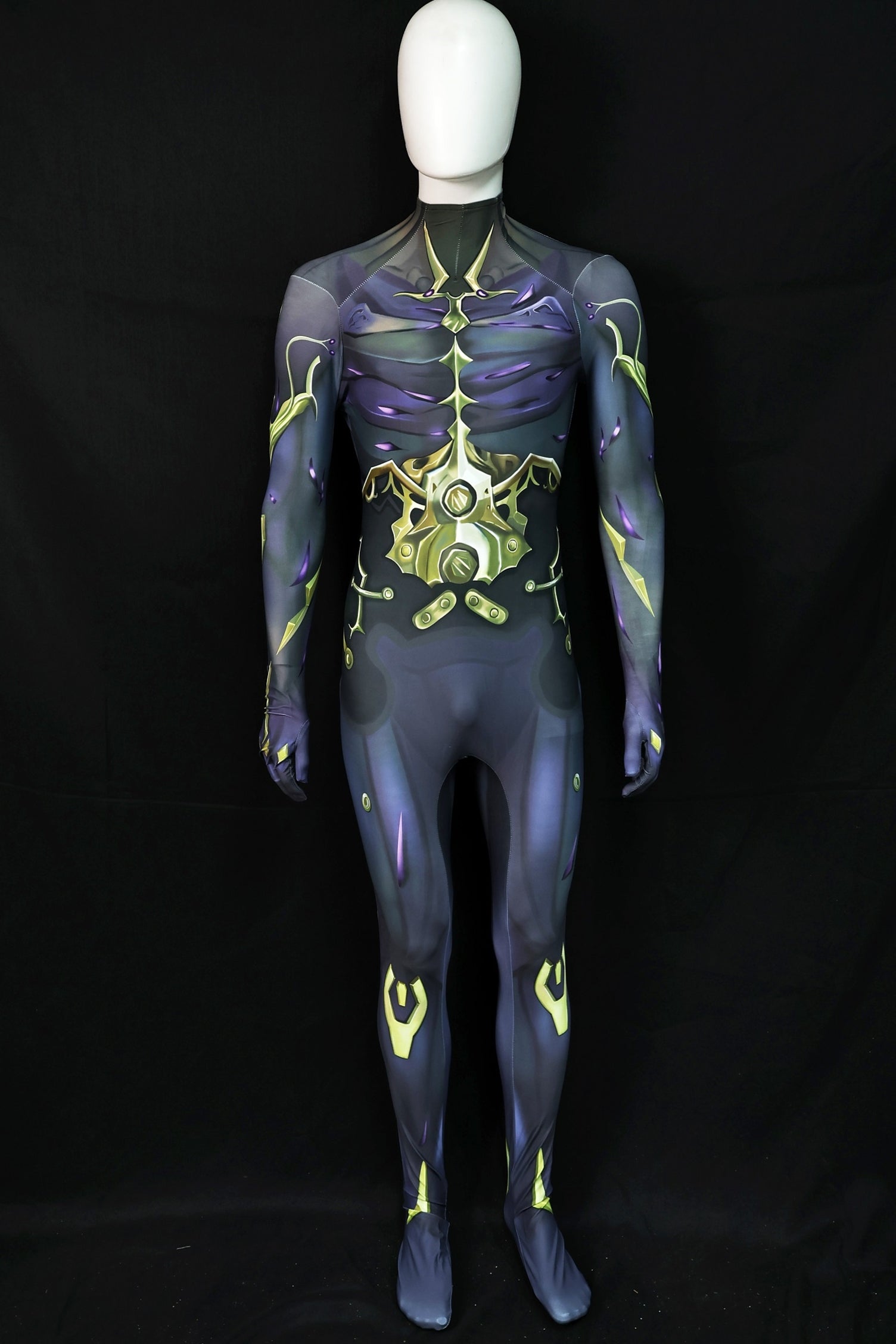 Custom Cosplay Commission Bodysuit for Cyborg Inventor Men - Purple Suit