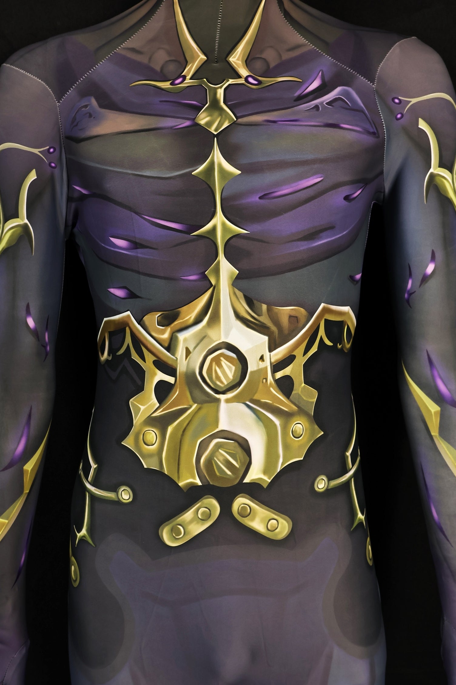 Custom Cosplay Commission Bodysuit for Cyborg Inventor Men - Purple Suit