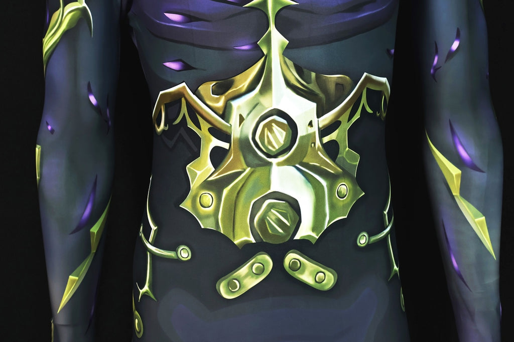 Custom Cosplay Commission Bodysuit for Cyborg Inventor Men - Purple Suit